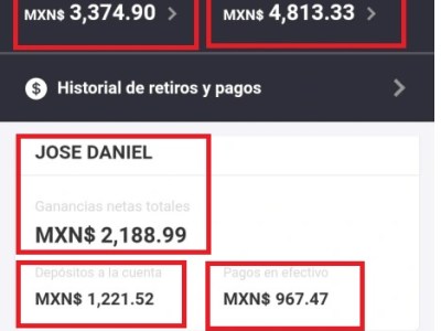 Tabla para calculo de pago a conductor de&nbsp;DIDI