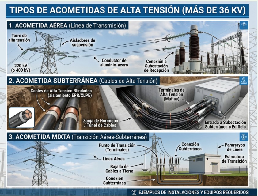 Acometida en una subestación de alta tensión: guía completa y técnica