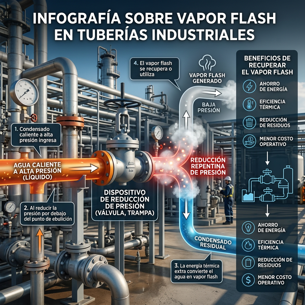 ¿Qué es el vapor flash? Explicación, fórmula y ejemplos