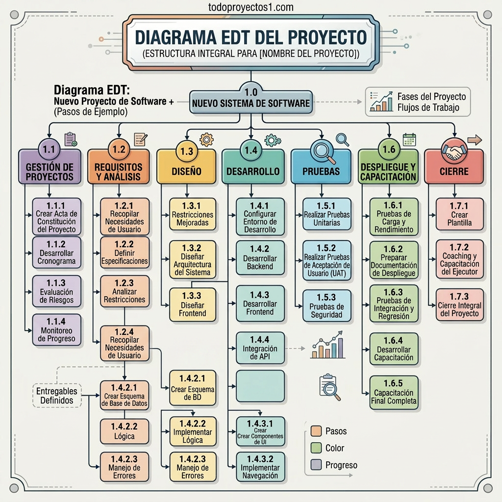 EDT (WBS en ingles) en Proyectos: Cómo Crear la Estructura de Desglose del Trabajo  Fácilmente.