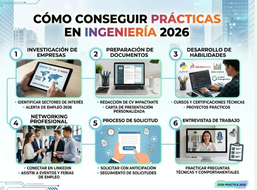 Cómo Conseguir Prácticas y Residencias Profesionales en Ingeniería en 2026 (Guía Real Paso a Paso)