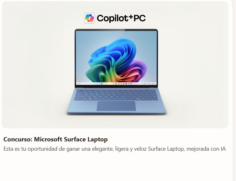Concurso: Microsoft Surface Laptop