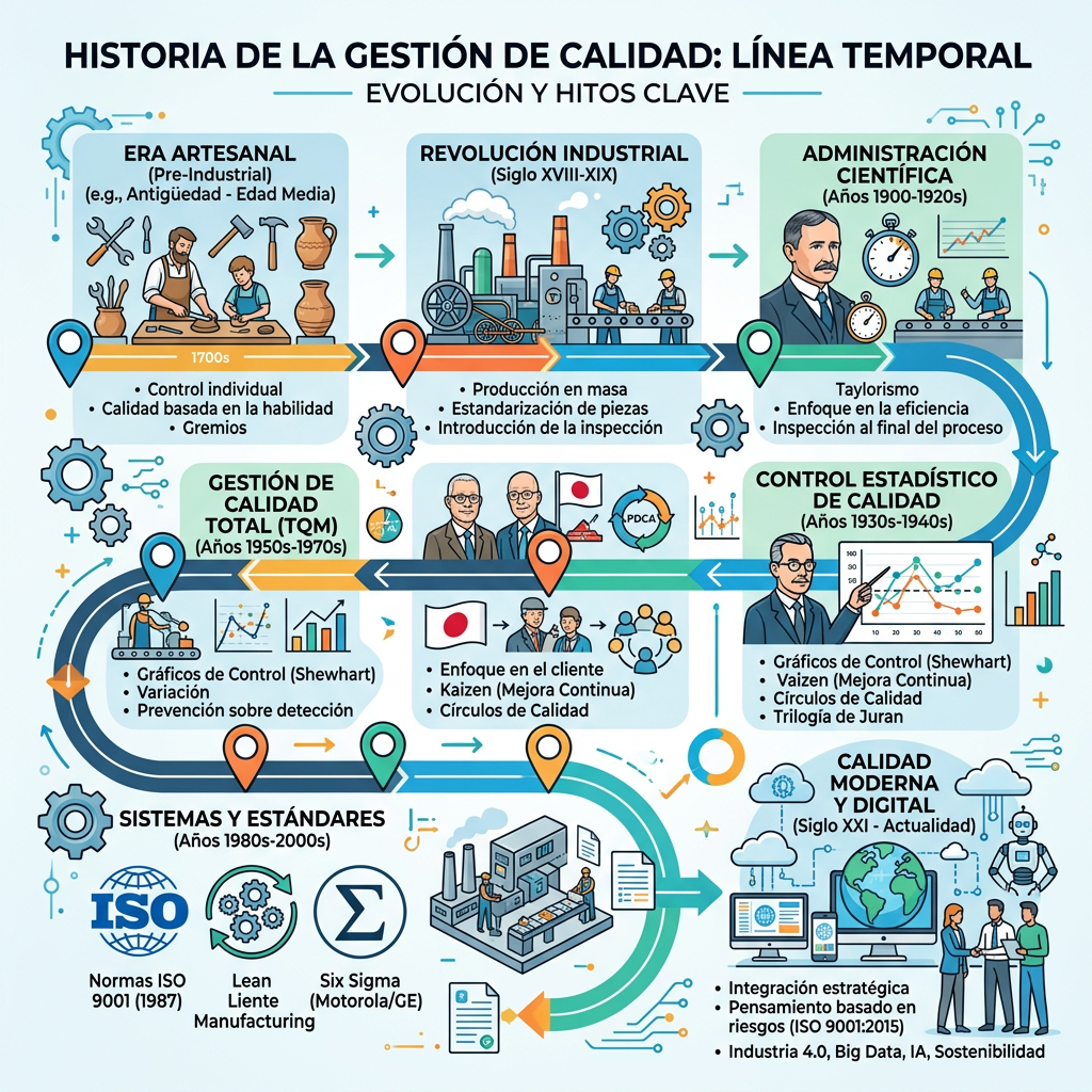 Historia y evolución de la gestión de la calidad