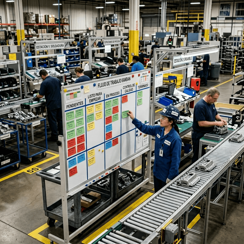 Manufacturing floor with Kanban workflow Kanban Personal: cómo organizar tus tareas y mejorar tu productividad