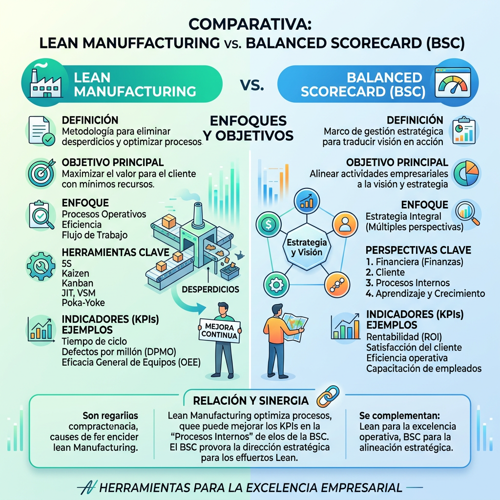 Lean Manufacturing y Balanced Scorecard: estrategias para mejorar la competitividad empresarial