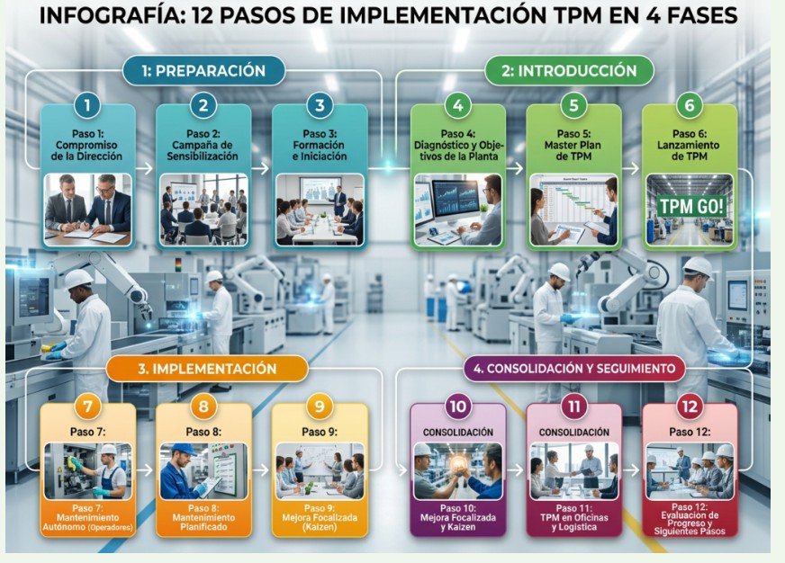 Plantilla de Plan Maestro TPM Increíble: Descarga Gratis y 12 Pasos para Implementarla en 2026
