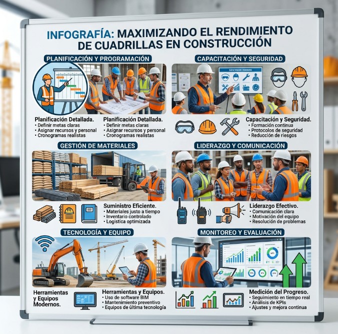 Rendimiento de Cuadrillas en Construcción: 7 Formas Poderosas de Calcularlo con Datos Reales de Obra (Guía 2026)
